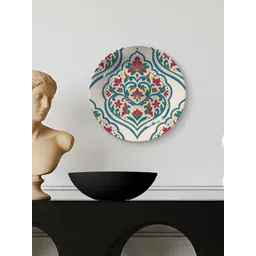 DESSINE ART Blue & Red Vintage Mandala Ceramic Decorative Wall Plate-image-47