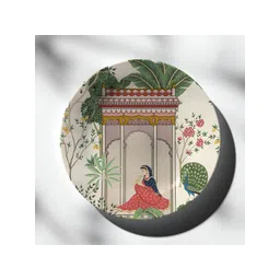 DESSINE ART Green & Grey Mughal Queen Lady waiting for Love Decorative Wall Plate-image-18