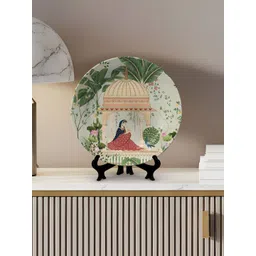 DESSINE ART Green & Red Maharanisa Ceramic Decorative Wall Plate-image-19