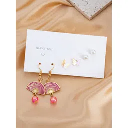 DESTINY JEWELS Gold Plated Geometric Drop Earrings-picture-23
