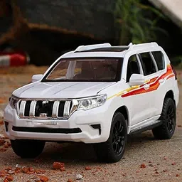 deuson ecom 1:32 Toyota Prado Pull Back Big Size Heavy Metal Car Door Can Open with Music & Sound For kid’s Toy Car image 4