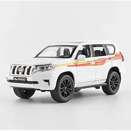 deuson ecom 1:32 Toyota Prado Pull Back Big Size Heavy Metal Car Door Can Open with Music & Sound For kid’s Toy Car image 1