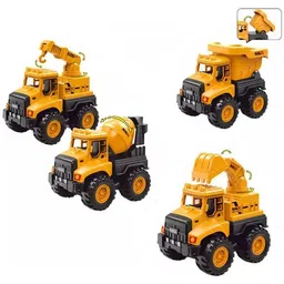 deuson ecom Jcb Toy Excavator, Dump , Cement Truck and Crane play set Unbreakable Plastic-picture-16