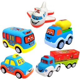deuson ecom Unbreakable Toy Plastic Cars Bus Truck Aeroplan Toy For 1 Year Boy Vehicle Set-picture-10