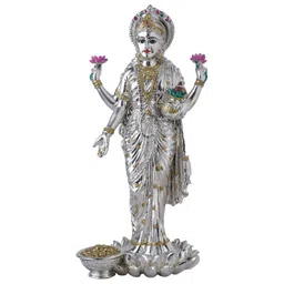 devanix Decorative Silver Platted Dhan Lakshmi Showpiece Ideal For Home & Office Decor Decorative Showpiece-25 cm-picture-10