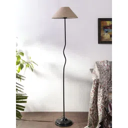 Devansh Beige & Black Frustum Floor Lamps With Shade-picture-30