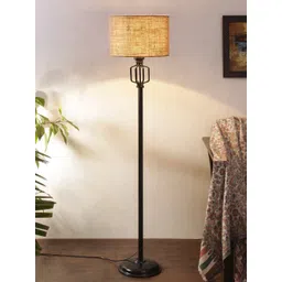 Devansh Beige & Black Iron Floor Lamp With Shade image 1