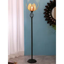 Devansh Beige & Black Wrought Iron Floor Lamp-picture-16