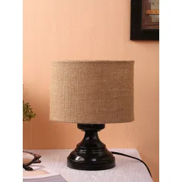 Devansh Beige & Coffee Brown Solid Contemporary Table Lamp-picture-17