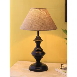 Devansh Beige Iron Traditional Bedside Standard Table Lamp-picture-17