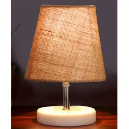 Devansh Beige Jute Round Wood white Table Lamp-image-22
