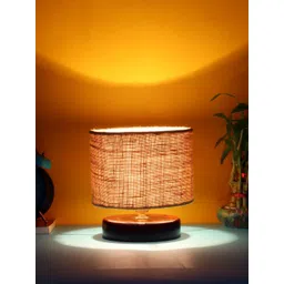 Devansh Beige Jute Table lamp with Wood Brown Base-image-24