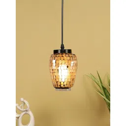 Devansh Beige Mosaic Glass Hanging Lamp-picture-42