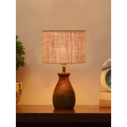 Devansh Beige Table Lamp With Wood Natural Base-image-30