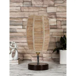 Devansh Beige Textured Bamboo Table lamp With Wood Base-picture-30
