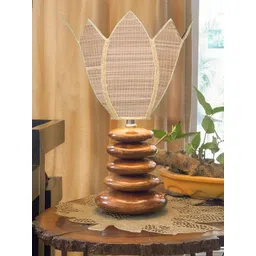 Devansh Beige Wood Abstract Shaped Table Lamp-image-48