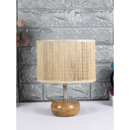 Devansh Beige Wood Table Lamp With Bamboo Shade-image-13