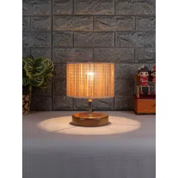 Devansh Beige Wood Table lamp With Bamboo Shade-image-47