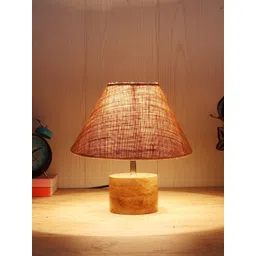 Devansh Beige Wood Table Lamp With Jute Shade-image-42