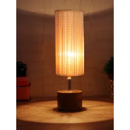 Devansh Beige Wood Table Lamp with Shade-image-15