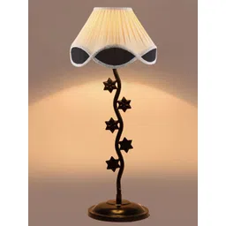 Devansh Black & Beige Iron Frustum Table Lamp With Iron Black Base-picture-35