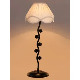 Devansh Black & Beige Iron Frustum Table Lamp With Iron Black Base-picture-41