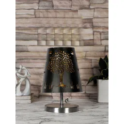 Devansh Black & Beige Wooden Iron Contemporary Table Lamp-picture-29