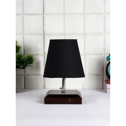 Devansh Black & Brown Wooden Contemporary Table Lamp-picture-38