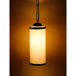 Devansh Black & White Solid Traditional Cylindrical Hanging Light-picture-43