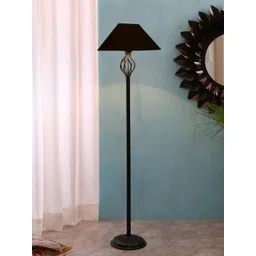 Devansh Black Cotton Iron Basket Floor Lamp image 5