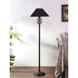 Devansh Black Cotton Snake Iron Basket Floor Lamp-picture-17