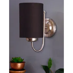 Devansh Black Cotton Wall Mounted Wall Lamps with Steel Base image 5
