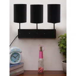 Devansh Black Cylindrical Cotton Cluster Wall Mounted Lamp-picture-22