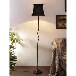 Devansh Black Frustum FloorLamps With Shade-picture-20