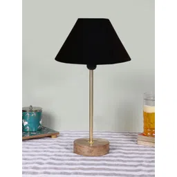 Devansh Black Frustum Wooden Base Table Lamp-picture-35