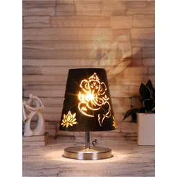 Devansh Black Iron Printed Contemporary Table Lamp-picture-27