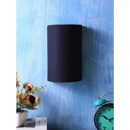Devansh Black Small Half Round Cotton Wall Mounted Lamp-picture-29