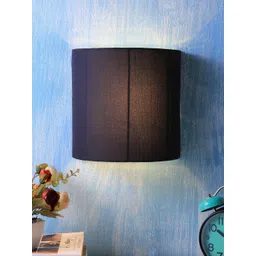 Devansh Black Solid Cotton Half Circular Wall Lamp-picture-38