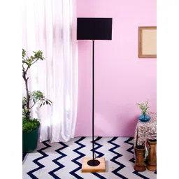 Devansh Black Solid Traditional Club Lamp with Shade-picture-12