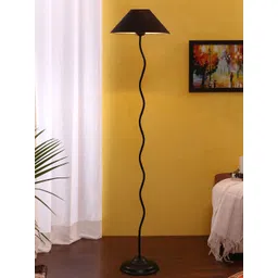 Devansh Black Solid Traditional Club Lamp with Shade-picture-14