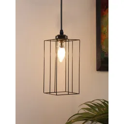 Devansh Black Square Iron Hanging lamp-picture-34