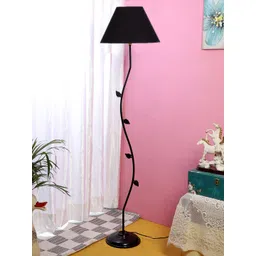 Devansh Black Textured Floor Lamp-picture-29