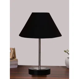 Devansh Black Wood Contemporary Frusturical Shaped Table Lamp-picture-32
