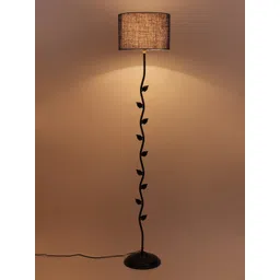 Devansh Blue & Black Solid Leaf Floor Lamp-picture-13
