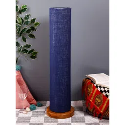 Devansh Blue & Brown Solid Traditional Column Lamp with Shade-picture-28