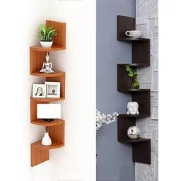 Devansh Brown MDF Corner Wall Shelf-picture-51