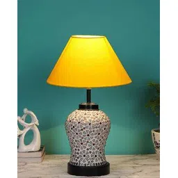 devansh Cotton Glass Table Lamp with Iron Base-picture-12