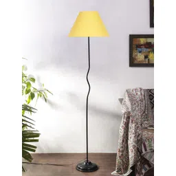 Devansh Cotton Shade With Iron Frustum Floor Lamp-picture-46