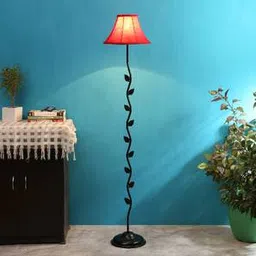 devansh Finnegan Black Fabric Floor Lamp with Black Iron Base-picture-13