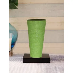 Devansh Green and Black Jute lamp with Square wooden base Table Lamps-image-41